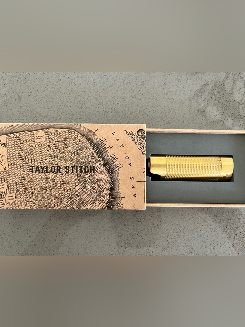 Taylor Stitch Brass Tone Metal lighter cover